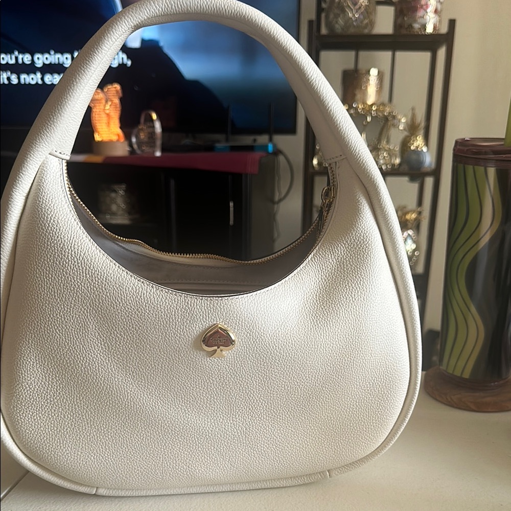 Kate Spade White Leather Hobo Bag